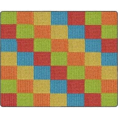 Flagship Carpets Basketweave Blocks Class Rug - Floor Rug - 10.60 ft Length x 13.20 ft Width - Rectangle - Multi - Nylon