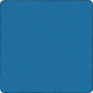 Flagship Carpets Classic Solid Color 6' Square Rug - Floor Rug - Classic, Traditional - 72" Length x 72" Width - Square - Blue - Nylon