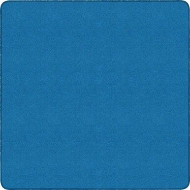 Flagship Carpets Ameristrong Solid Color Rug - Floor Rug - Traditional - 12 ft Length x 12 ft Width - Square - Blue Bird - Fiber, Nylon