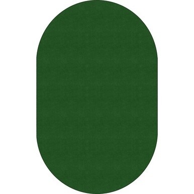 Flagship Carpets Ameristrong Solid Color Rug - Floor Rug - Traditional - 91.20" Length x 12 ft Width - Oval - Clover - Fiber, Nylon