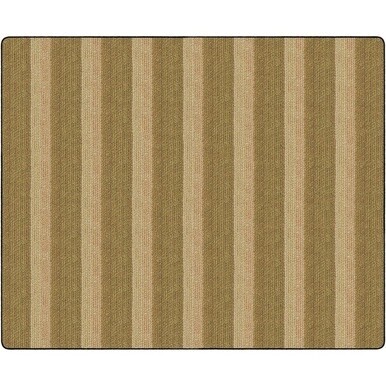 Flagship Carpets Basketweave Stripes Classroom Rug - Floor Rug - 10.60 ft Length x 13.20 ft Width - Rectangle - Natural - Nylon