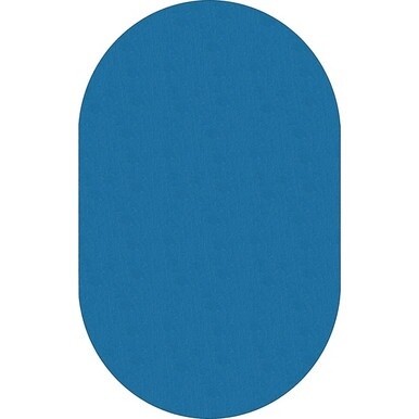 Flagship Carpets Classic Solid Color 12' Oval Rug - Floor Rug - Classic, Traditional - 12 ft Length x 90" Width - Oval - Blue - Nylon
