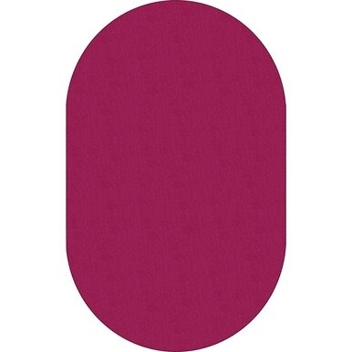 Flagship Carpets Classic Solid Color 12' Oval Rug - Floor Rug - Classic, Traditional - 12 ft Length x 90" Width - Oval - Cranberry - Nylon