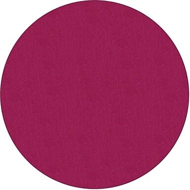 Flagship Carpets Classic Solid Color 6' Round Rug - Floor Rug - Classic, Traditional - 72" Length - Circle - Cranberry - Nylon