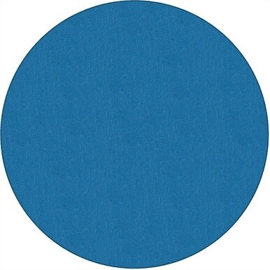 Flagship Carpets Classic Solid Color 6' Round Rug - Floor Rug - Classic, Traditional - 72" Length - Circle - Blue - Nylon