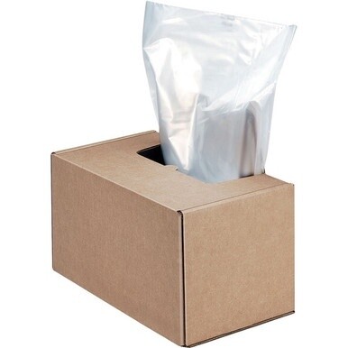 Fellowes Fortishred/High Security Shredder Waste Bags - 50 gal - 50&quot; Height x 42&quot; Width x 42.5&quot; Depth - 50/Box - Plastic - Clear