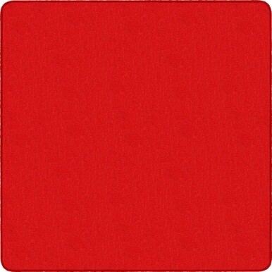 Flagship Carpets Classic Solid Color 6' Square Rug - Floor Rug - Classic, Traditional - 72" Length x 72" Width - Square - Red - Nylon
