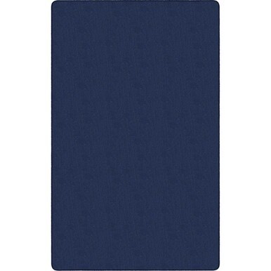 Flagship Carpets Classic Solid Color 9' Rectangle Rug - Floor Rug - Classic, Traditional - 108" Length x 72" Width - Rectangle - Navy - Nylon