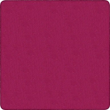 Flagship Carpets Classic Solid Color 12' Square Rug - Floor Rug - Classic, Traditional - 12 ft Length x 12 ft Width - Square - Cranberry - Nylon