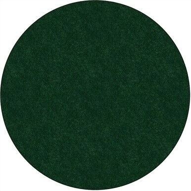Flagship Carpets Amerisoft Solid Color Rug - 72" Diameter - Round - Emerald Green - Nylon, Polyester