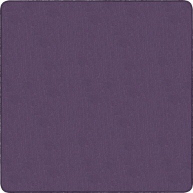 Flagship Carpets Classic Solid Color 6' Square Rug - Floor Rug - Classic, Traditional - 72" Length x 72" Width - Square - Purple - Nylon