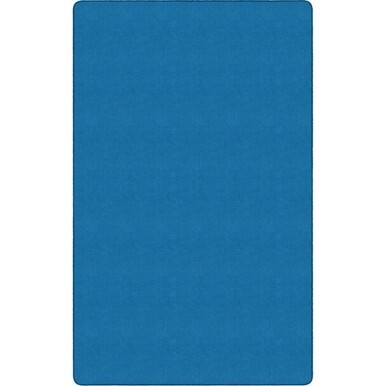 Flagship Carpets Americolors Solid Color Rug - Floor Rug - Traditional - 72" Length x 48" Width - Rectangle - Blue Bird - Nylon