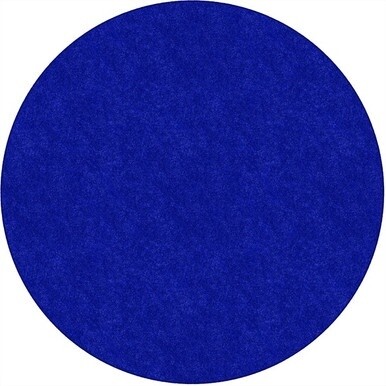 Flagship Carpets Amerisoft Solid Color Rug - 72" Diameter - Round - Royal Blue - Nylon, Polyester