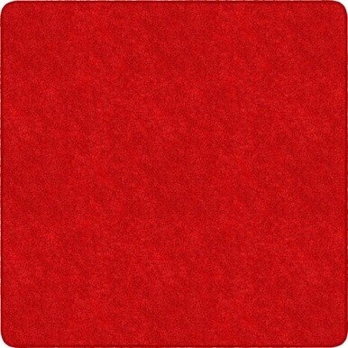 Flagship Carpets Amerisoft Solid Color Rug - 72" Length x 72" Width - Square - Classic Red - Polyester, Nylon