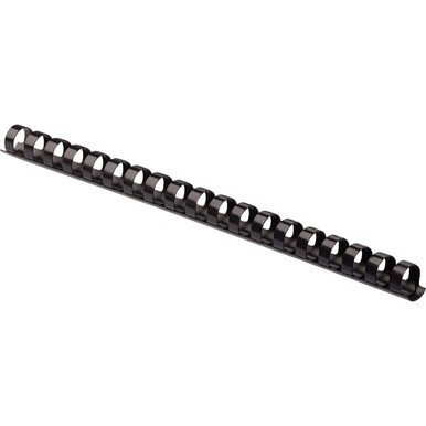 Fellowes Plastic Binding Combs - 0.6&quot; Height x 10.8&quot; Width x 0.6&quot; Depth - 0.62&quot; Maximum Capacity - 120 x Sheet Capacity - For Letter 8 1/2&quot; x 11&quot; Sheet - Round - Black - Plastic