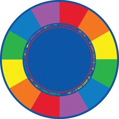 Flagship Carpets Favorite Color Round Seating Rug - 72&quot; Diameter - Round - Multicolor