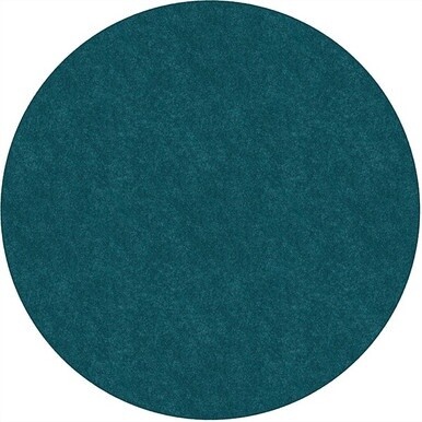 Flagship Carpets Amerisoft Solid Color Rug - 72" Diameter - Round - Marine Blue - Nylon, Polyester