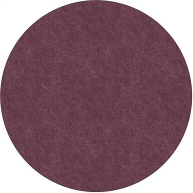 Flagship Carpets Amerisoft Solid Color Rug - 72" Diameter - Round - Plum - Nylon, Polyester