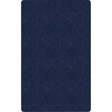 Flagship Carpets Amerisoft Solid Color Rug - 12 ft Length x 90" Width - Rectangle - Navy Blue - Nylon, Polyester