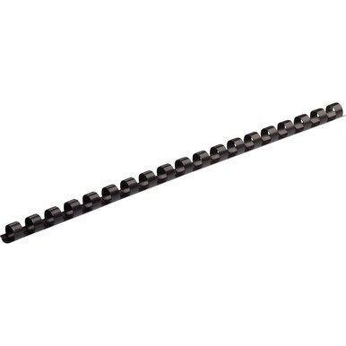Fellowes Plastic Binding A Combs - 0.3&quot; Height x 10.8&quot; Width x 0.3&quot; Depth - 0.25&quot; Maximum Capacity - 20 x Sheet Capacity - For Letter 8 1/2&quot; x 11&quot; Sheet - 19 x Rings - Round - Black - Plastic