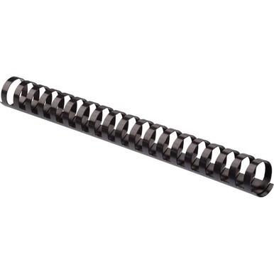 Fellowes Plastic Binding Combs - 0.8&quot; Height x 10.8&quot; Width x 0.8&quot; Depth - 0.75&quot; Maximum Capacity - 150 x Sheet Capacity - For Letter 8 1/2&quot; x 11&quot; Sheet - 19 x Rings - Round - Black - Plastic - 100 / P