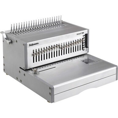 Fellowes Orion&amp;trade; E 500 Electric Comb Binding Machine - 9.8&quot; x 15.8&quot; x 19.8&quot; - Silver