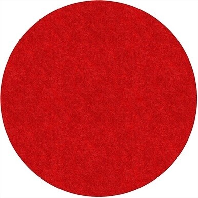 Flagship Carpets Amerisoft Solid Color Rug - 72" Diameter - Round - Classic Red - Nylon, Polyester