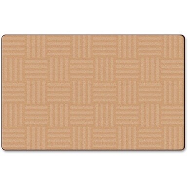 Flagship Carpets Solid Color Hashtag Rug - 13.16 ft Length x 10.75 ft Width - Almond
