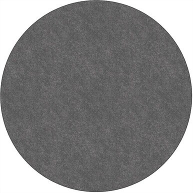 Flagship Carpets Amerisoft Solid Color Rug - 72" Diameter - Round - Gray - Nylon, Polyester