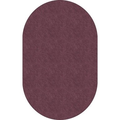 Flagship Carpets Amerisoft Solid Color Rug - 12 ft Length x 90" Width - Oval - Plum - Nylon, Polyester