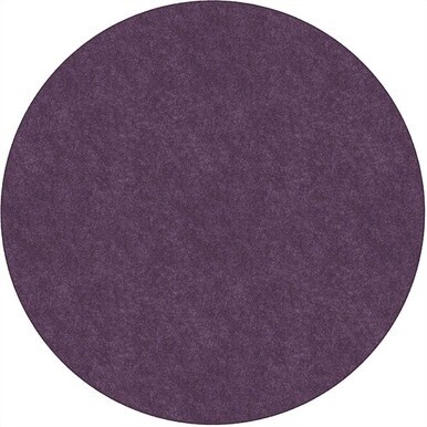 Flagship Carpets Amerisoft Solid Color Rug - 72" Diameter - Round - Purple - Nylon, Polyester