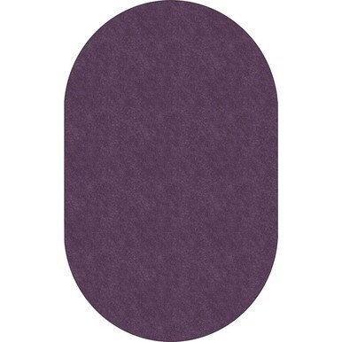 Flagship Carpets Amerisoft Solid Color Rug - 12 ft Length x 90" Width - Oval - Purple - Nylon, Polyester