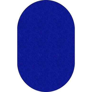 Flagship Carpets Amerisoft Solid Color Rug - 12 ft Length x 90" Width - Oval - Royal Blue - Nylon, Polyester