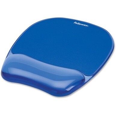 Fellowes Crystals&amp;reg; Gel Mousepad/Wrist Rest - Blue - 0.75&quot; x 7.88&quot; x 9.19&quot; Dimension - Blue - Gel, Rubber - Stain Resistant, Skid Proof - 1 Pack