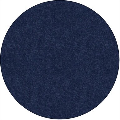 Flagship Carpets Amerisoft Solid Color Rug - 72" Diameter - Round - Navy Blue - Nylon, Polyester