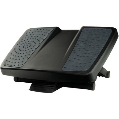 Fellowes Ultimate Foot Support - 25&amp;deg; Tilt - Black, Gray