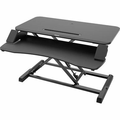 Fellowes Corsivo Sit-Stand Workstation - 4.5&quot; Height x 31.5&quot; Width x 24.1&quot; Depth - Black