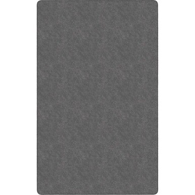 Flagship Carpets Amerisoft Solid Color Rug - 12 ft Length x 90" Width - Rectangle - Gray - Nylon, Polyester