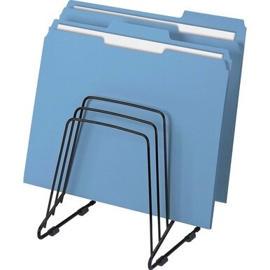 Fellowes Wire Step File&amp;reg; II - 5 Compartment(s) - 8.3" Height x 7.3" Width x 6" DepthDesktop - Black - Steel - 1 Each