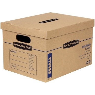 Bankers Box SmoothMove Classic Moving Boxes - Internal Dimensions: 12&quot; Width x 15&quot; Depth x 10&quot; Height - External Dimensions: 12.5&quot; Width x 16.3&quot; Depth x 10.5&quot; Height - Lift-off Closure - Corrugated Ca