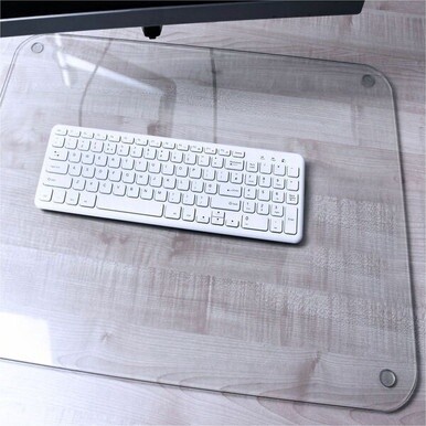 Desktex&amp;reg; Glass Desk Pad - 20" x 36" - The Desktex Glaciermat is manufactured from tempered glass for the ultimate in protection, elegance and style