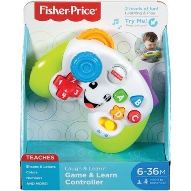 Laugh &amp; Learn Game &amp; Learn Controller - Skill Learning: Number, Color, Shape, Songs, Phrase, Sound, Alphabet, Fine Motor, Letter, Eye-hand Coordination, Dexterity, ... - 6 Month - 3 Year - Multicolor