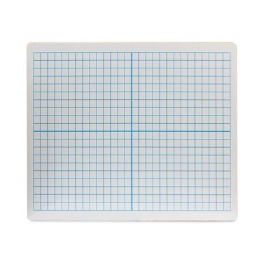 Graphing Two-Sided Dry Erase Board, 12 x 9, White Surface, 12/Pack