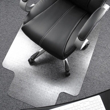 Ultimat&amp;reg; Polycarbonate Lipped Chair Mat for Carpets over 1/2" - 48" x 53" - Clear Lipped Polycarbonate Chair Mat For Carpets - 53" L x 48" W x 0.11" D