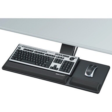 Designer Suites&amp;trade; Compact Keyboard Tray - 3" Height x 27.5" Width x 18" Depth - Black - 1