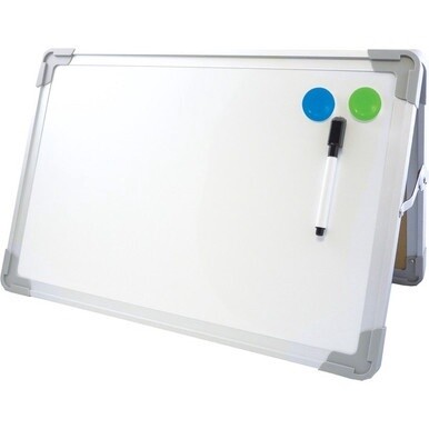 Flipside Desktop Easel Set with Pen and Two Magnets, 20&quot; x 16&quot;