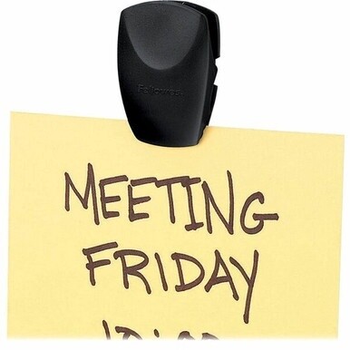 Fellowes Partition Additions&amp;trade; Clip - 1.3" Width - 40 Sheet Capacity - for Memo, Notes, List - Repositionable, Tackable - 4 / Pack - Dark Graphite - Plastic