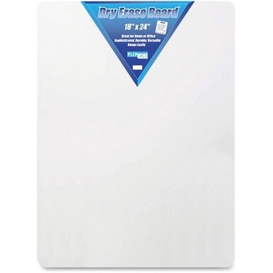 Flipside Unframed Dry Erase Board - 18&quot; (1.5 ft) Width x 24&quot; (2 ft) Height - White Surface - Rectangle - 1 Each