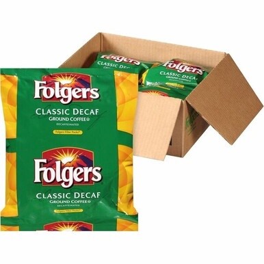 Folgers&amp;reg; Filter Pack Classic Decaf Coffee - 9 oz Per Pouch - 40 / Carton