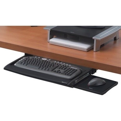 Office Suites&amp;trade; Deluxe Keyboard Drawer - 2.5" Height x 30.9" Width x 14.1" Depth - Black - 1